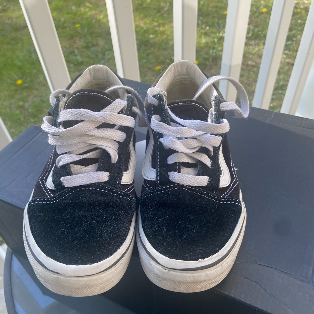 Vans Kids Black and White Sneakers